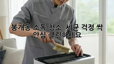 봉개동 소독 청소 ✨ 세균 걱정 싹! 안심 클린하세요!