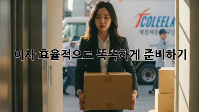 이사, 효율적으로 똑똑하게 준비하기!