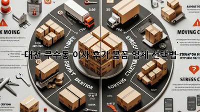 대전 무수동 이사 후기🏠 꼼꼼 업체 선택법